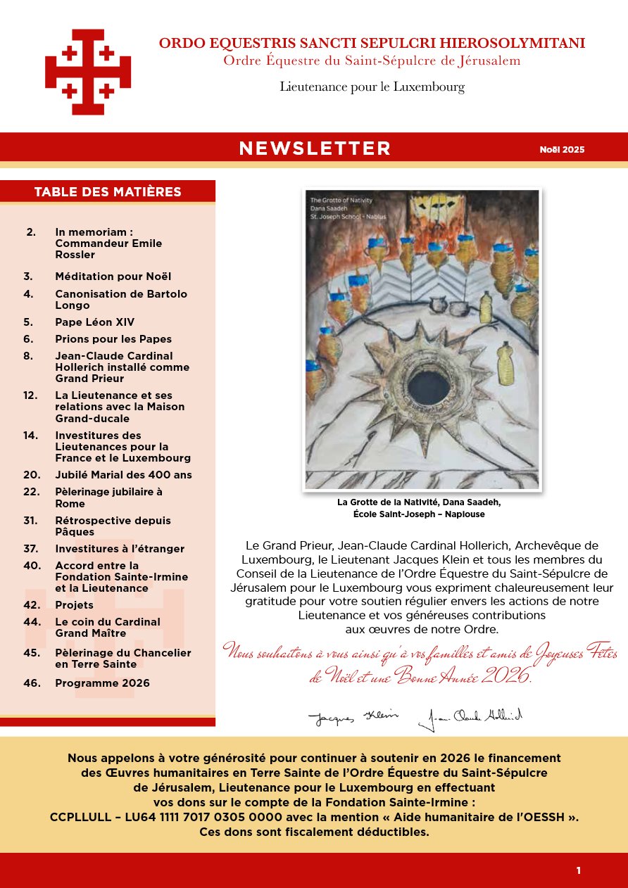 Couverture de la newsletter de Noël 2025